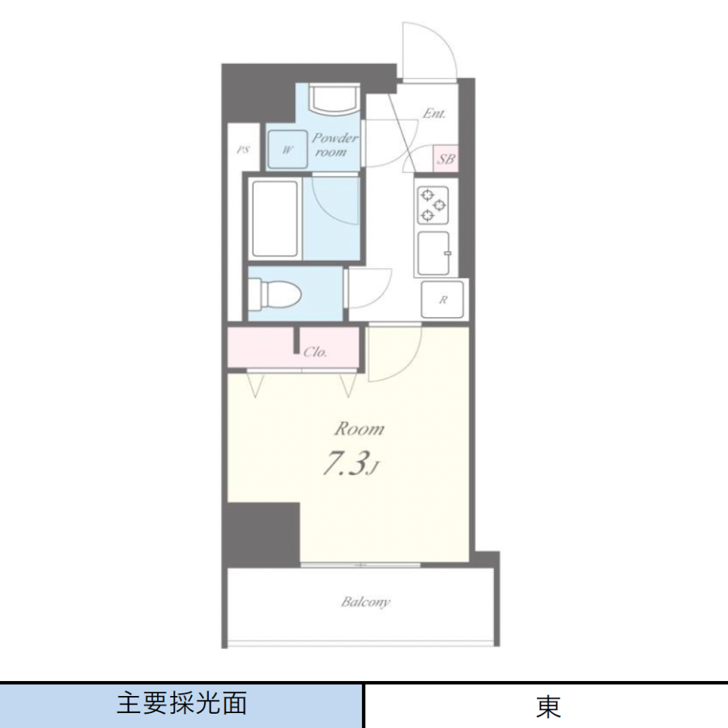 アーク日本橋人形 間取り図 1K 27.16㎡